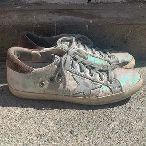 Iridescent Golden Goose Superstar Sneakers